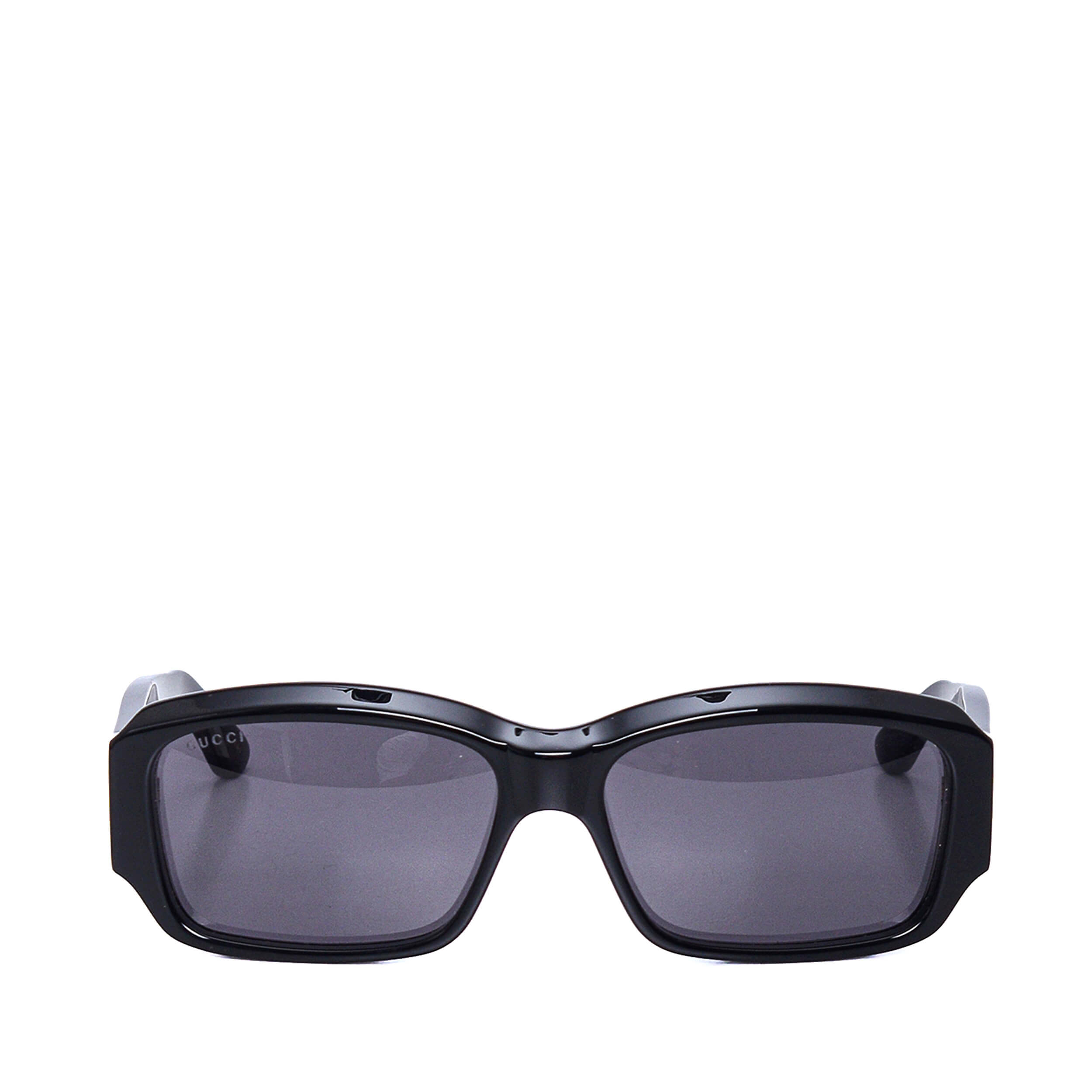 Gucci - Black Acetate Rectangular Freme Sunglasses